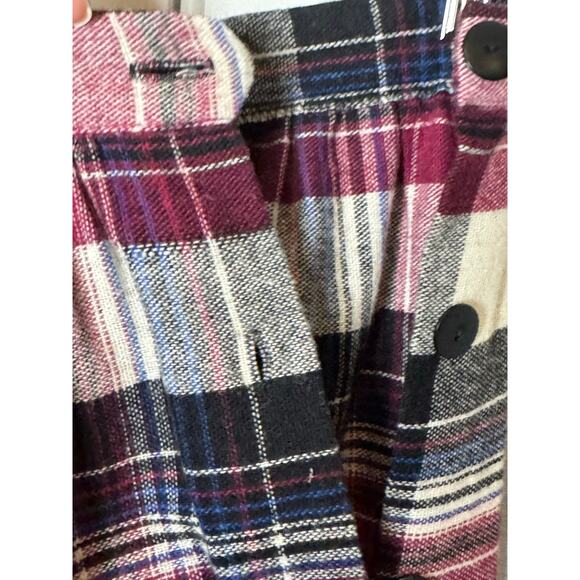 1980s American Plaid Wool-Blend Midi Skirt w/ Side Buttons
 size medium - Picture 15 of 15